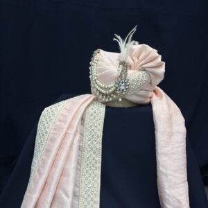 Chanderi Pink Pagdi with Stall