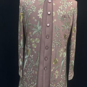 Pink Embroidered Men's Indowestern