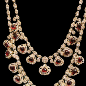 Royal ruby kundan groom mala for sherwani wedding look